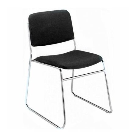 Kfi KFI Armless Stack Chair with Sled Base - Black Vinyl 310CH-9202 BLACK VINYL